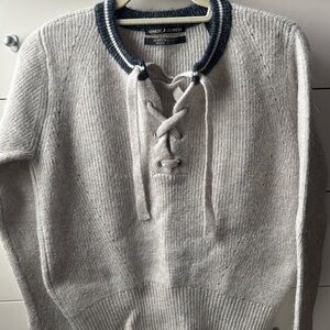 Scotch and Soda Alpaca Blend Lace Up Sweater, size 2